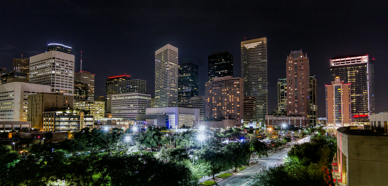 Houston Skyline from Toyota Center